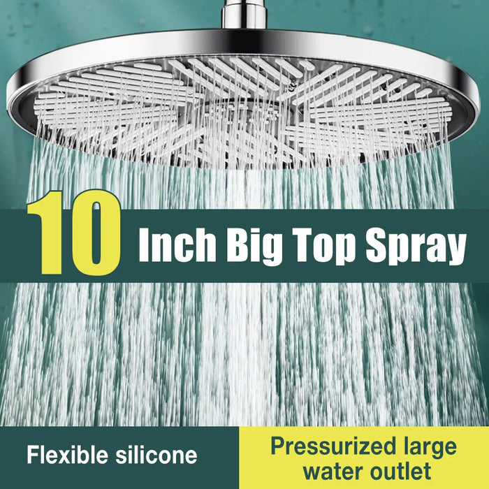 Enagua Mart Rainfall Shower Head - 10-Inch Large Panel with High-Pressure Water Flow