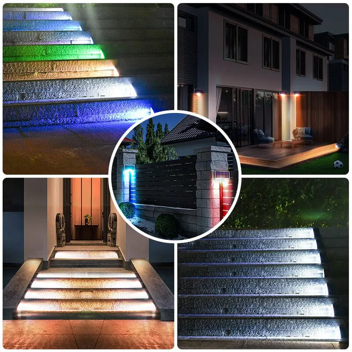 Enagua Mart LED Step Lamp - Outdoor IP67 Waterproof Solar Light with Anti-Theft Design