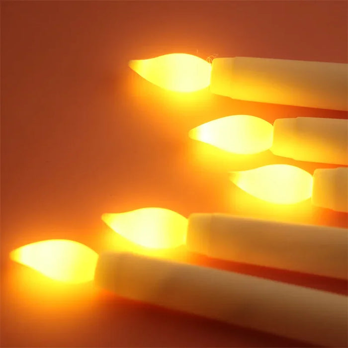 Enagua Mart 8pcs Long LED Flameless Candles - Battery Powered Flickering Decorative Candle Lights