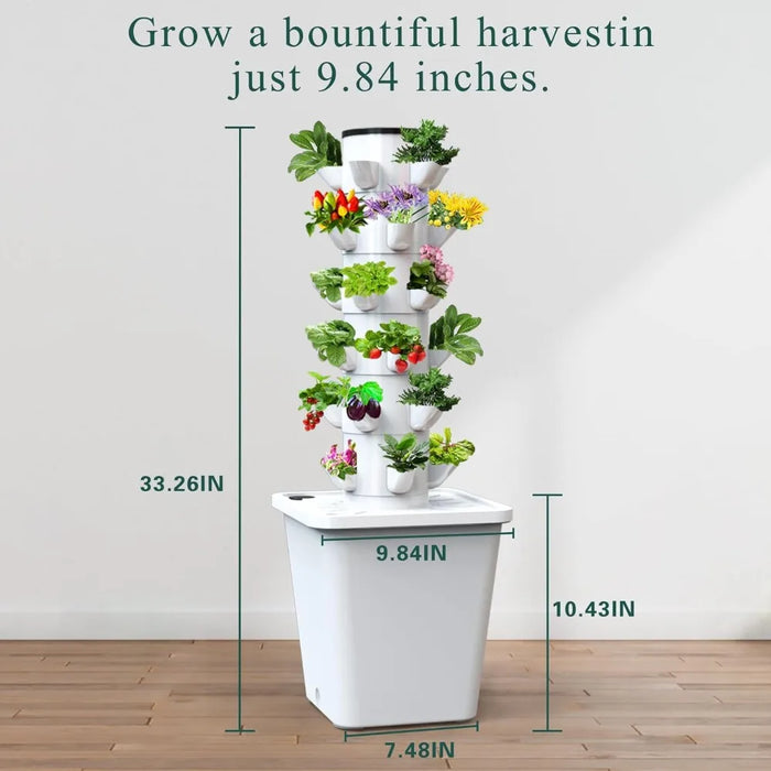 Enagua Mart Tower Garden Hydroponics Growing System – Indoor Smart Garden With Smart Plug & Water Pump