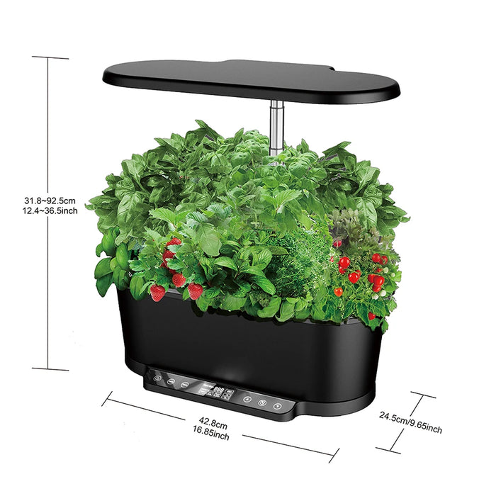 Enagua Mart Hydroponic Growing System for Home Garden - WiFi Connect App Control with 15 Plant Pots and LED Grow Light