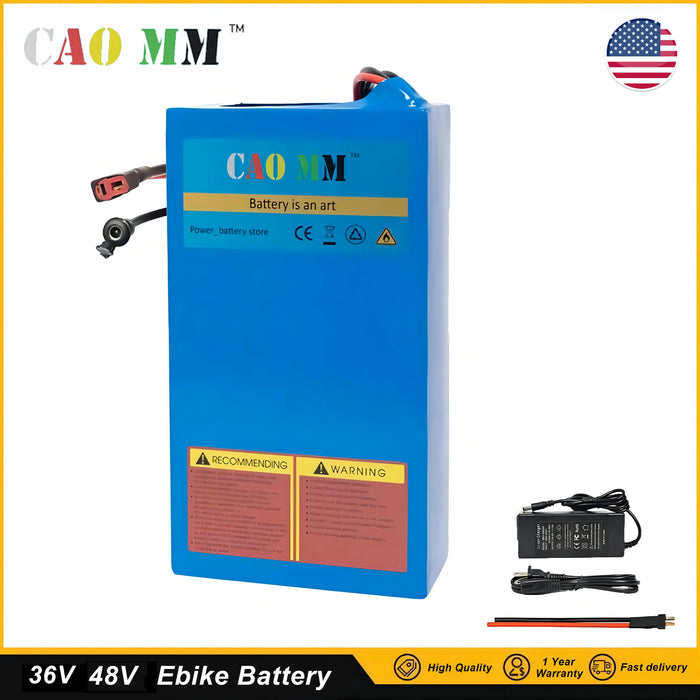 Enagua Mart 36V-48V Electric Bike Lithium Battery Pack - 10/14/20Ah Li-ion Ebike Battery for Bicycle, Scooter, Motorcycle with Charger