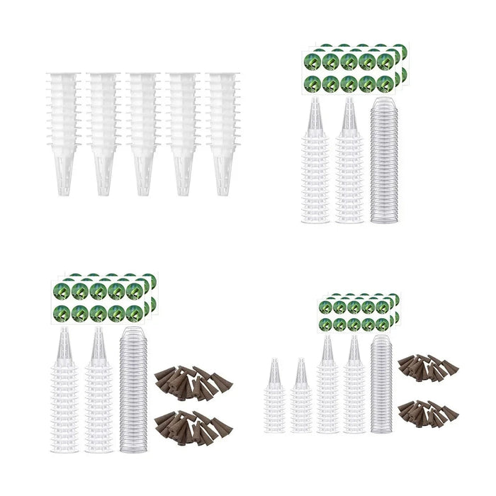 Enagua Mart 30-50 Pcs Grow Baskets with Shade Sticker - Hydroponic Plant Growing Containers