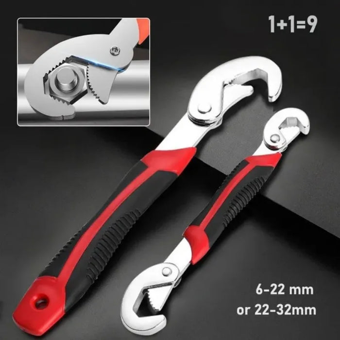 Enagua Mart Universal Adjustable Wrench Tool Set - Multifunctional Large Opening Double-Ended Pipe Wrench