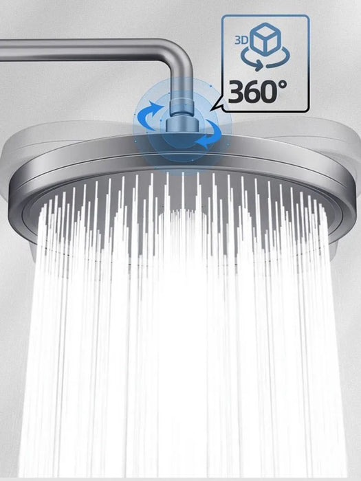 Enagua Mart 6-Modes Large Panel Rainfall Shower Head - High-Pressure Supercharge Spray for Bathroom