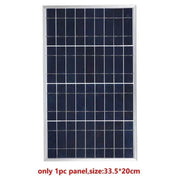 Enagua Mart 300W Solar Panel Kit - Complete 12V Polycrystalline USB Power Portable Outdoor Rechargeable Solar Generator for Home - Enagua Mart