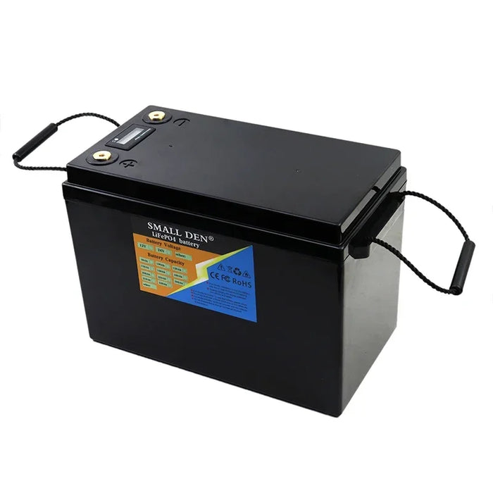 Enagua Mart LiFePO4 12V 310Ah Battery Pack - High-Power Rechargeable Battery with Display and Charger