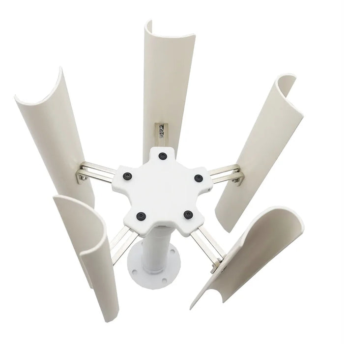 Enagua Mart Vertical Five-Blade Wind Generator - Portable Three-Phase Brushless Low-Speed Windmill