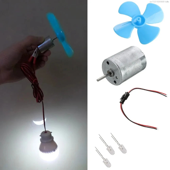 Enagua Mart Micro Wind Turbine Generator Kit - Small Wind Dynamo with 4-Leaf Paddle for Home Power Supply