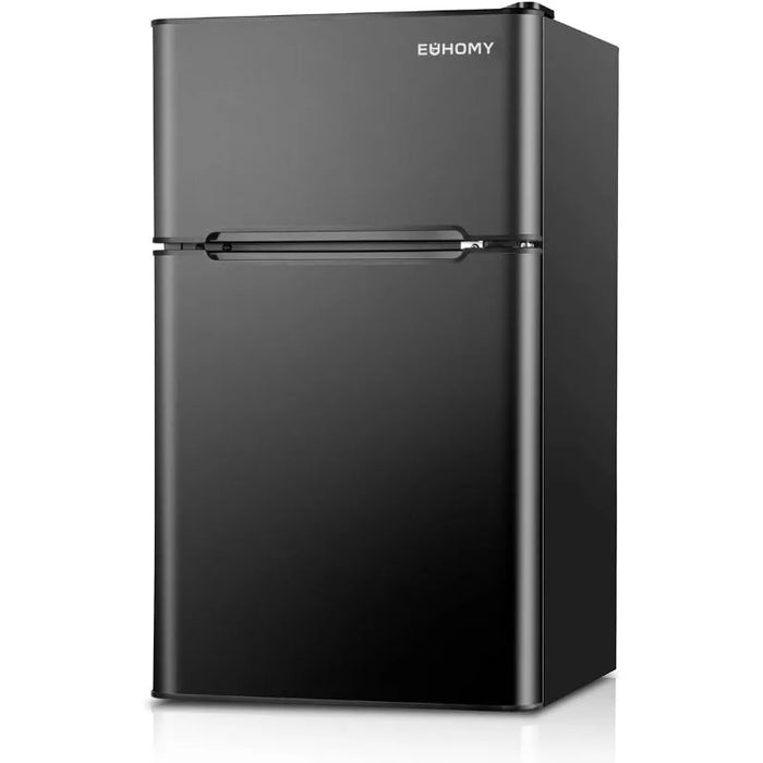 Enagua Mart Mini Fridge with Freezer - 3.2 Cu Ft, 2-Door Dorm Refrigerator for Bedroom, Apartment, Office Food Storage