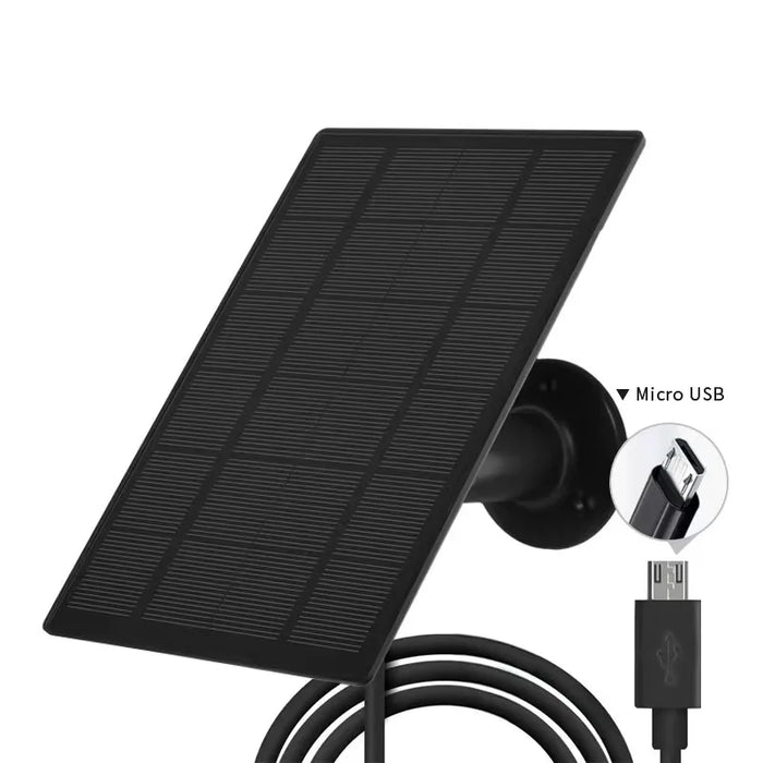 Enagua Mart High-Efficiency Monocrystalline Solar Panel - Waterproof Micro-USB Solar Charger for Cameras and Security Surveillance