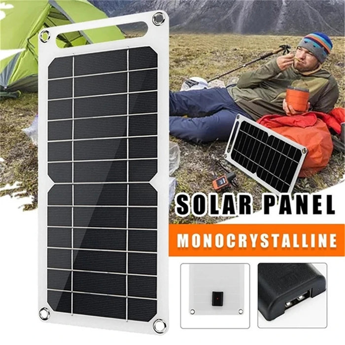 Enagua Mart 10W Solar Panel - USB Waterproof Outdoor Hiking Camping Portable Solar Cells Battery Charger for Mobile Phone and Power Bank