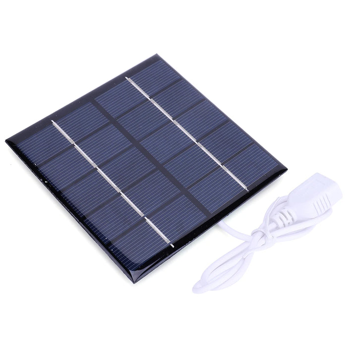 Enagua Mart 5W Solar Panel - USB Output Polycrystalline Outdoor Solar Panel for Mobile Power Supply