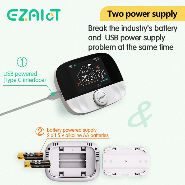 Enagua Mart RF433 Wireless Thermostat - Wi-Fi Smart Temperature Controller for Floor Heating, Water, and Gas Boilers