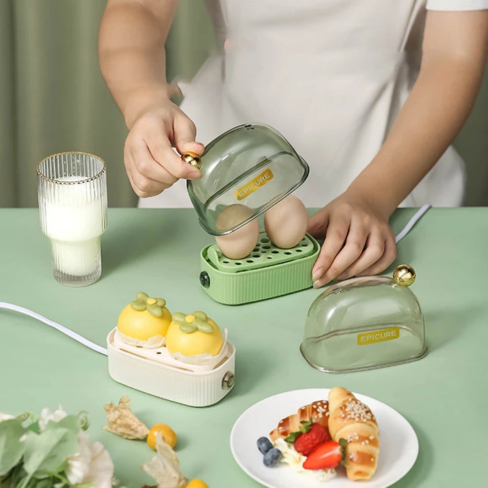 Enagua Mart Electric Egg Cooker - Multifunctional Mini Egg Steamer & Breakfast Cooking Machine