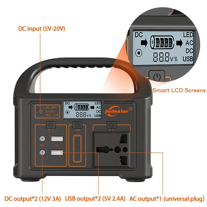 Enagua Mart Solar Outdoor Power - 100W Camping LED Display Supercharger