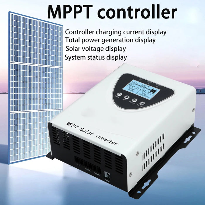 Enagua Mart MPPT Solar Charge Controller - 60A/50A/30A/100A for Home Solar Systems with LCD Display and RS485 Interface