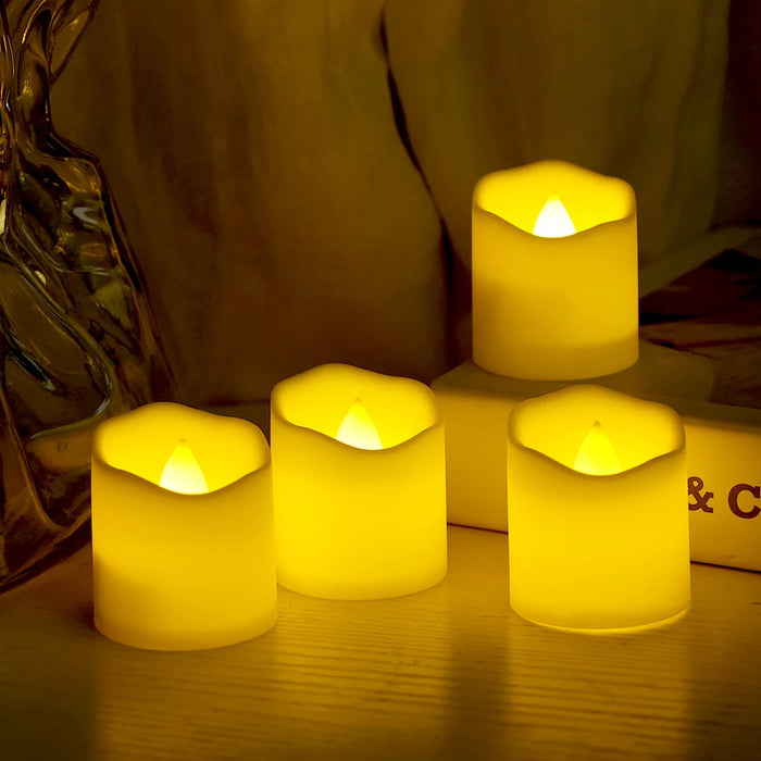 Enagua Mart LED Flameless Candle Lights - 6/12-Piece Battery-Powered Tealight Wishing Candles