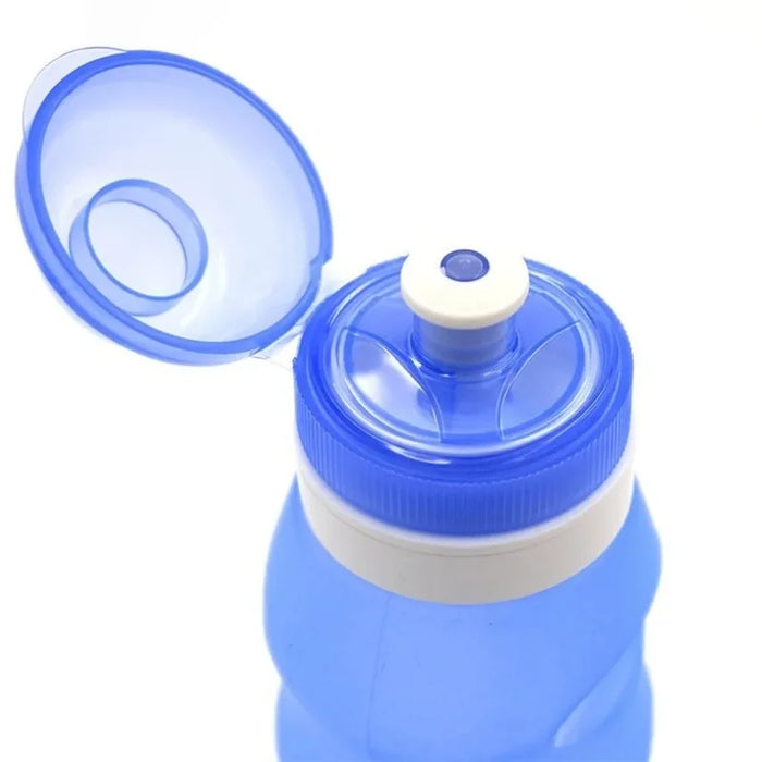 Enagua Mart 600ml Folding Water Bottle - Portable Silicone Bottle for Cycling and Outdoor Sports