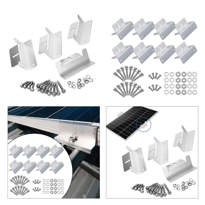 Enagua Mart Solar Panel Mounting Brackets - Z Bracket Replacement for Campers Off-Grid with Nuts and Screws