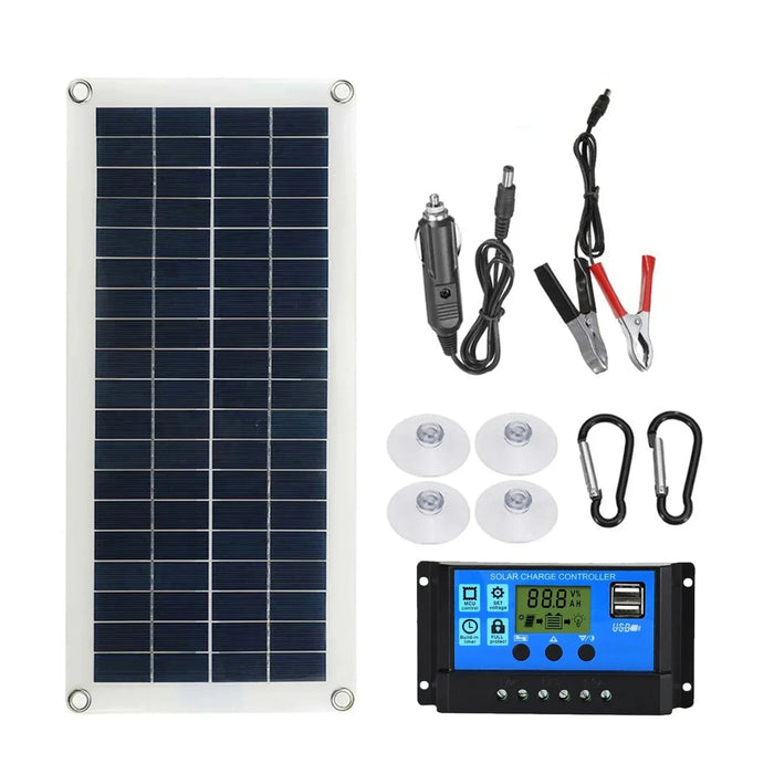 Enagua Mart Equipped with 40W Outdoor USB 5V Solar Flexible Panel – Ideal for RV, Camping, and Hiking Power Supply