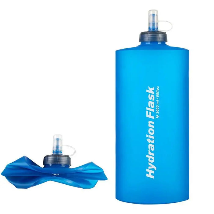 Enagua Mart Portable Collapsible Sports Bottle - Leakproof Silicone Bottle for Gym and Running