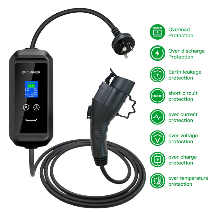 Enagua Mart iSigma EV Charger - 8A/10A/13A/15A 3.3kW Adjustable Type1 J1772/Type 2 IEC62196-2