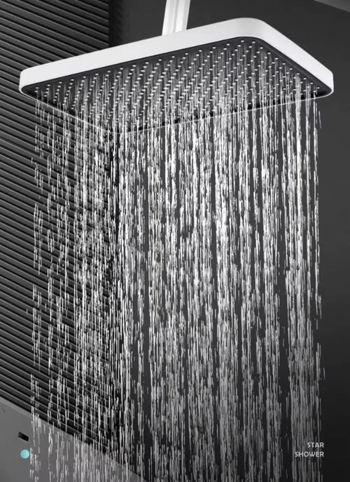 Enagua Mart 12-Inch Large Flow Shower Head Set - Ceiling-Mounted High-Pressure Rainfall Shower with 3 Modes