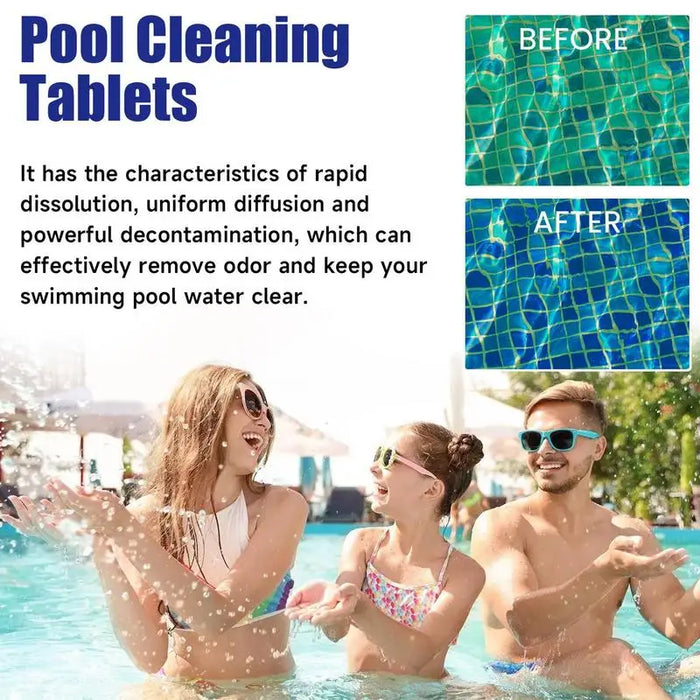 Enagua Mart Pool Cleaning Effervescent Tablets - Fast-Acting Hot Tub Cleaner, Odor Eliminator