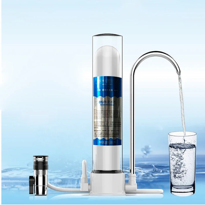 Enagua Mart Household Water Purifier - Direct Drinking Tap Filter with Transparent Design & Ceramic Cartridge