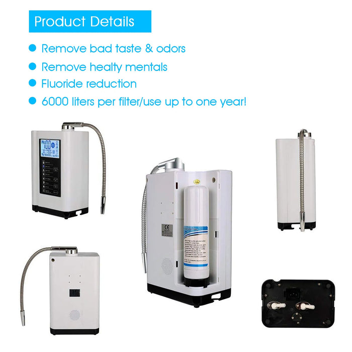 Enagua Mart 5-7 Plate Alkaline Water Ionizer Machine – Hydrogen Generator For Home Water Filtration