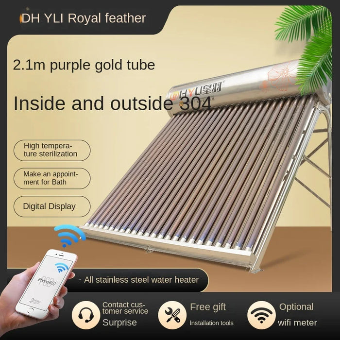 Enagua Mart YY Household Solar Water Heater - Automatic Photoelectric Dual Use, 304 Stainless Steel