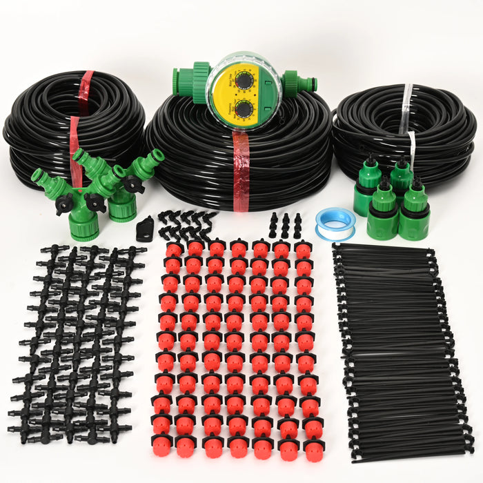 Enagua Mart Automatic Drip Irrigation Watering System with Timer - Micro Drippers for Plant Irrigation