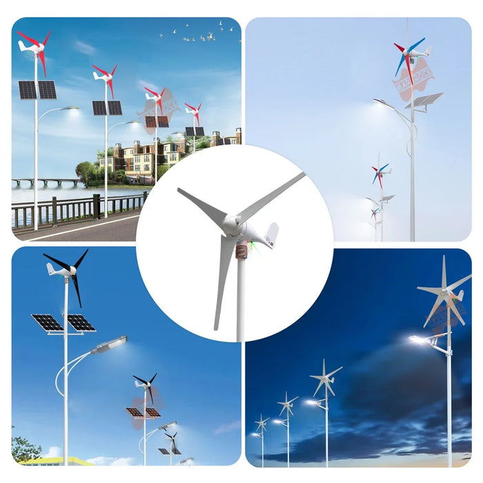 Enagua Mart 12V/24V AC 400W Wind Turbine Generator - 1.4m Wheel Diameter 5 Blades with Free 600W Controller