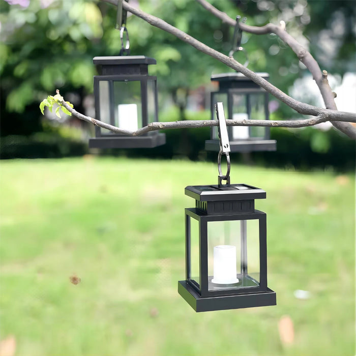 Enagua Mart LED Solar Candle Lantern - Palace Lantern Style, Waterproof Outdoor Garden Light with Hook