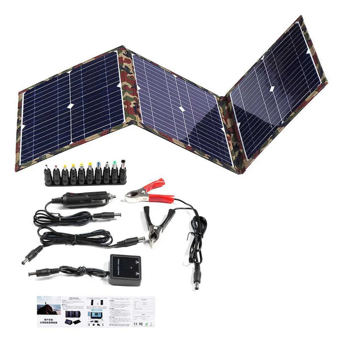 Enagua Mart 800W Foldable Solar Panel Kit - Complete Camping Power Station, Portable Generator Charger for Car, Boat, Caravan