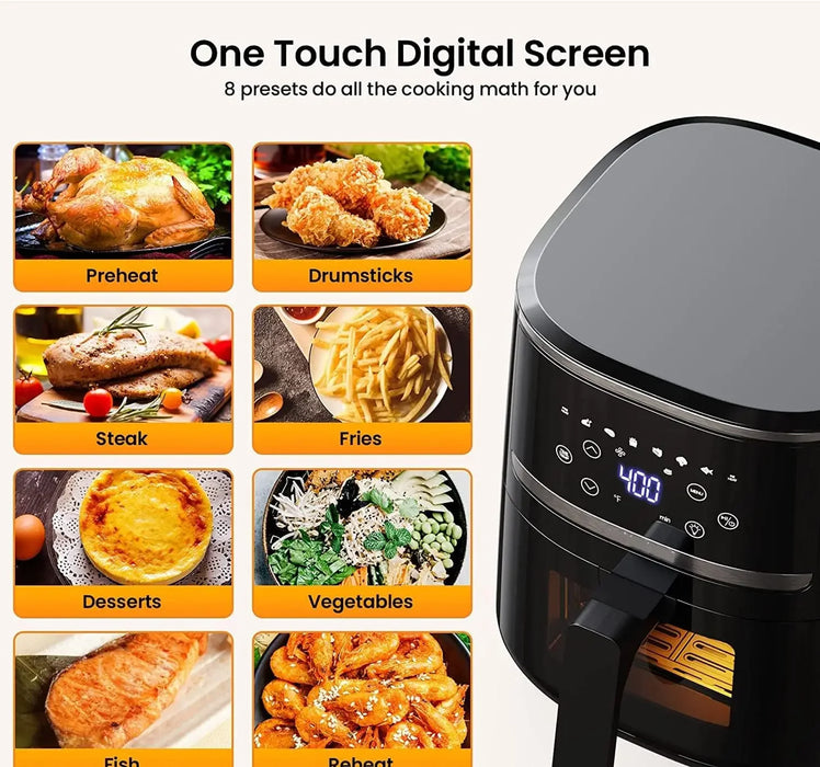 Enagua Mart 5Qt Large Air Fryer Oven Combo - 1500W with Touch Screen and 7 Accessories