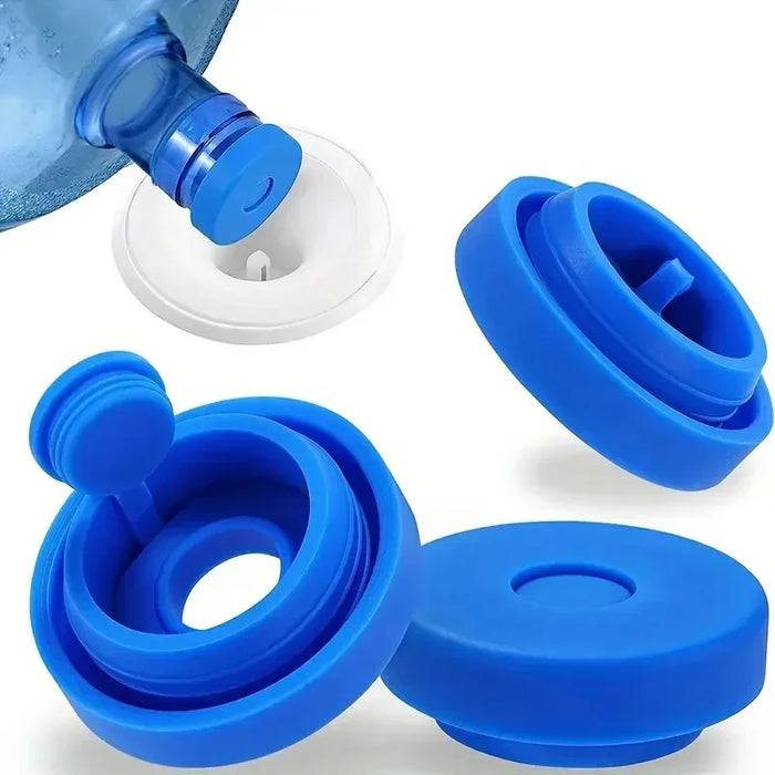 Enagua Mart 5PCS 5-Gallon Water Jug Lids Replacement - Reusable Silicone Leak-Proof Caps for 55mm Bottles