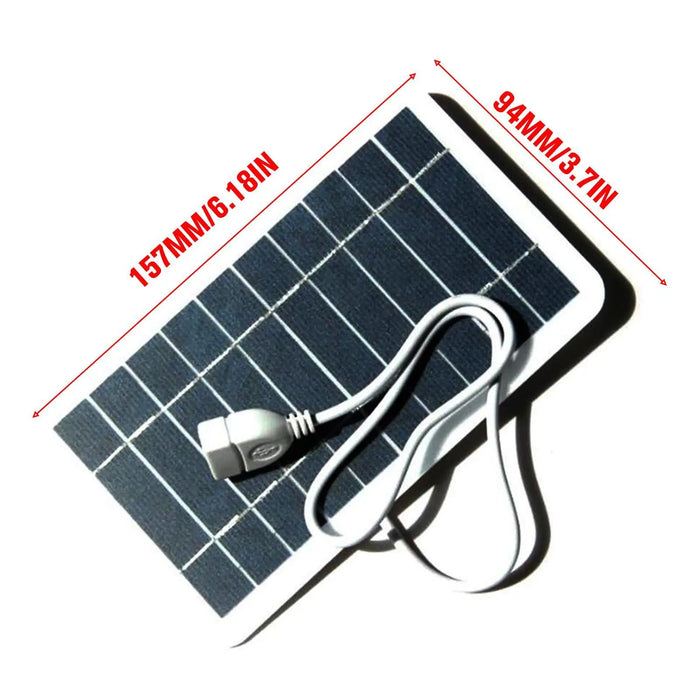 Enagua Mart Solar Panel USB Charger - Waterproof Portable Solar Plate for Hiking and Camping