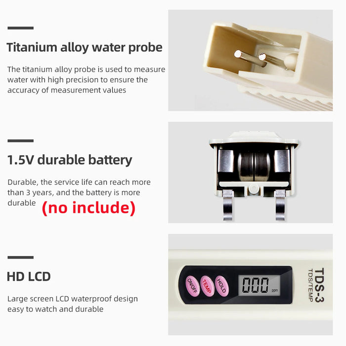 Enagua Mart Portable Pen Digital Water Meter Filter - TDS Water Quality Purity Tester