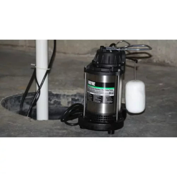 Enagua Mart Wayne CDU980E 3/4HP Stainless Steel Sump Pump - High-Performance Water Removal for Basements and Flooded Areas