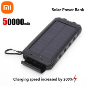 Enagua Mart 200,000mAh Solar Power Bank - Portable Large Capacity Charger Compatible with iOS, Android, USB-A, and USB-C, Fast Charging - Enagua Mart