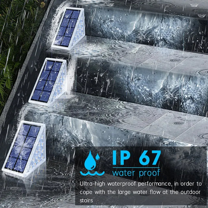 Enagua Mart LED Step Lamp - Outdoor IP67 Waterproof Solar Light with Anti-Theft Design