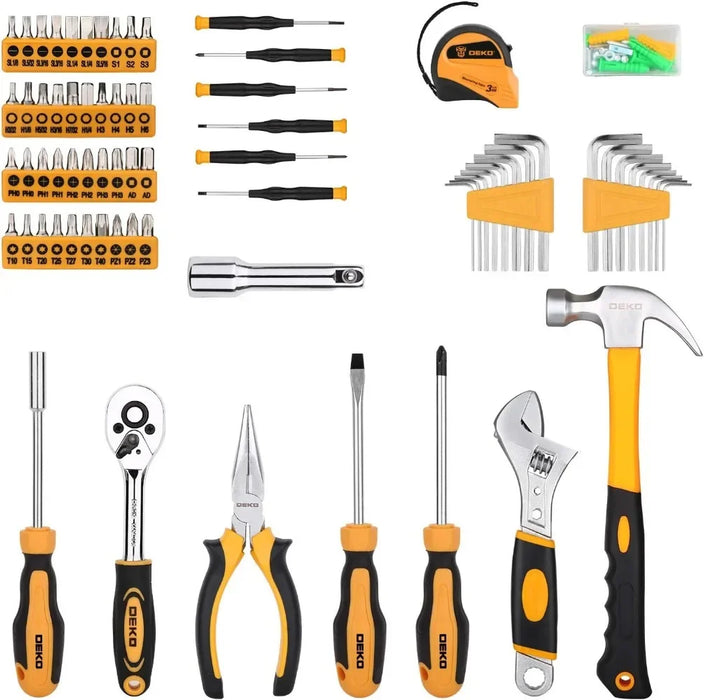 Enagua Mart 158-Piece Complete Household Tool Kit - Hand Tool Set for Automotive & Home Repair