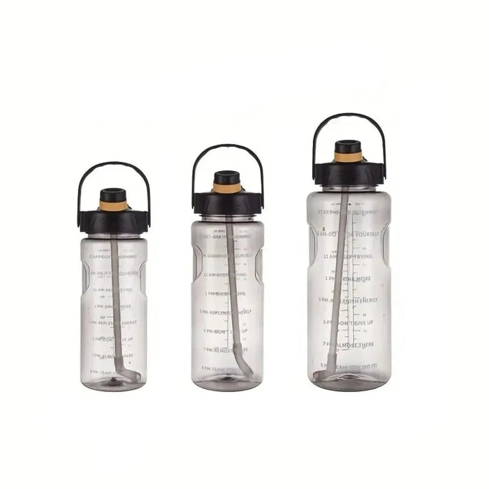 Enagua Mart Sports Water Bottle - 1.5L, 2L, 3L Leakproof with Time Marker and Portable Design