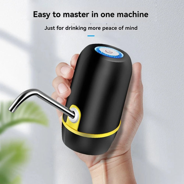 Enagua Mart Black Automatic Water Bottle Pump - USB Charging, One-Button Operation