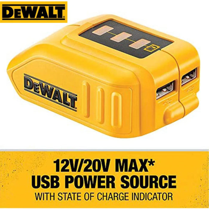 Enagua Mart DeWalt DCB090 USB Power Source Adapter - Charging Converter for 12V/20V MAX Batteries