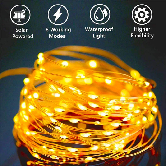 Enagua Mart LED Solar String Lights - 400 LEDs, Waterproof Outdoor Garden Fairy Lights, Multiple Length Options