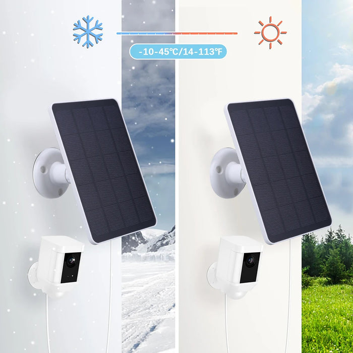 Enagua Mart 10W 5V Solar Panel Charger - Waterproof USB Type-C Solar Cells for Security Cameras and Small Home Light Systems