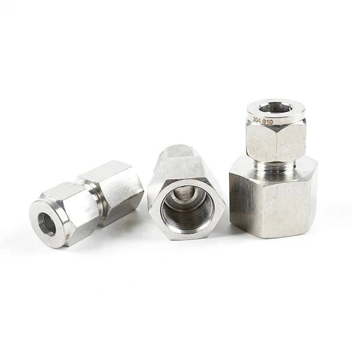 Enagua Mart Stainless Steel Compression Tube Union Connector - Double Ferrule for OD Tube (1/8", 1/4", 3/8", 1/2" BSP)